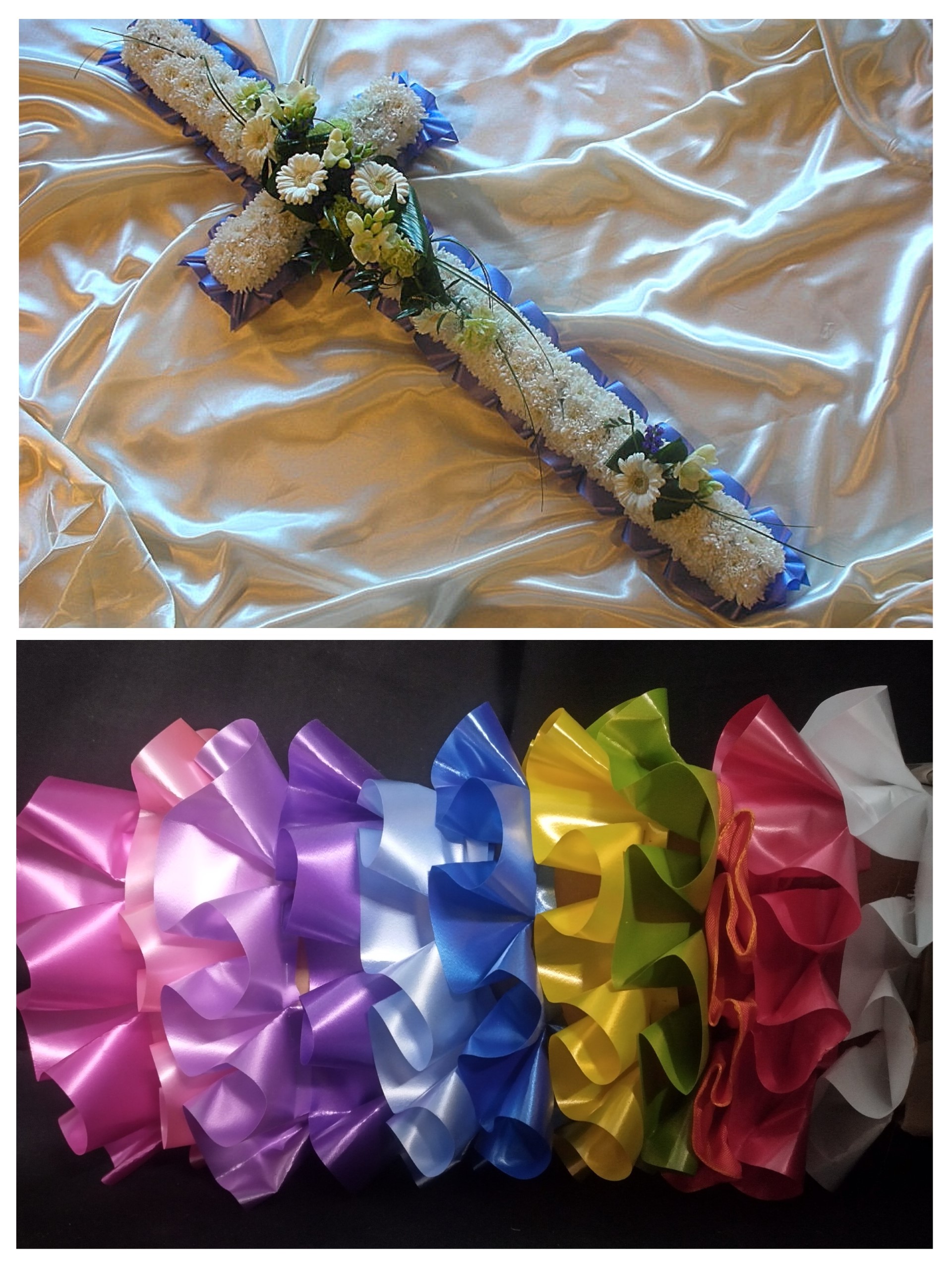 Cross with ribbon edge