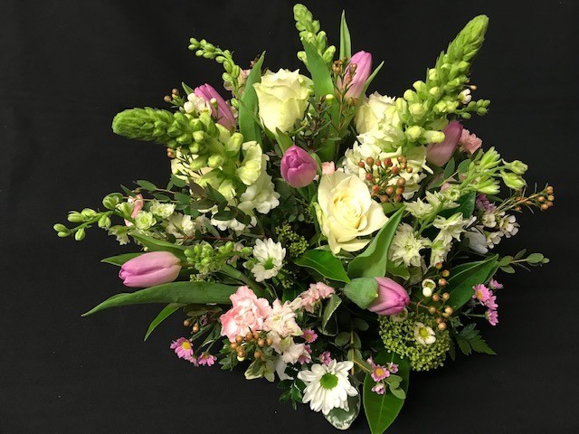 Funeral Pink and white posy