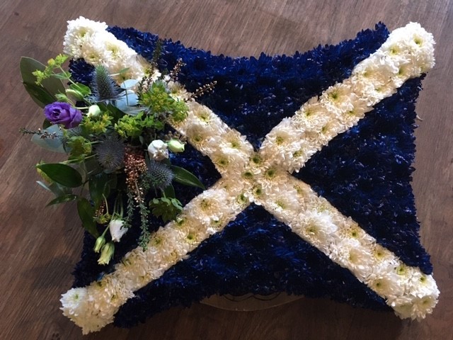 Scottish Flag Funeral Flower Tribute